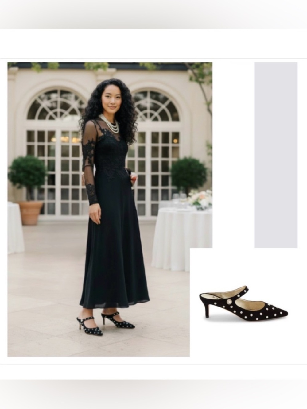 Kate Spade Mules Marisol faux pearls on suede slip on pointed toe SIZE 6 NWT
